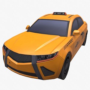 CAR TAXI LOW POLY