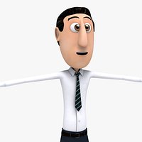 Cartoon Man  01 Office Worker Guy