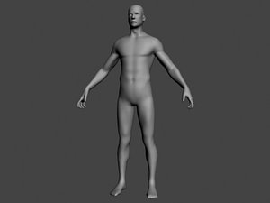 3d male character mesh