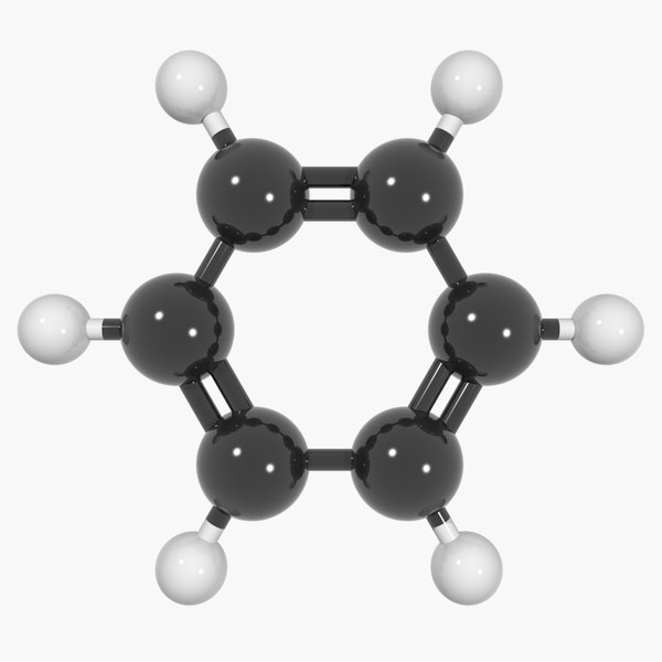 modelo 3d Estructura de la molécula del benceno (C6H6) - TurboSquid 822848