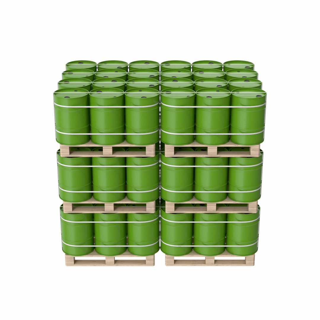 3D Stack Of Oil Drums On Wood Pallets model TurboSquid 2063859