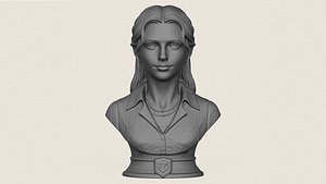 3D model Beautiful Girl Bust Print Ready 3D Model