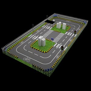 road track traffic playground model