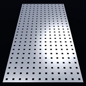 Perforated panel with 9 percent opening 25O111 3D model