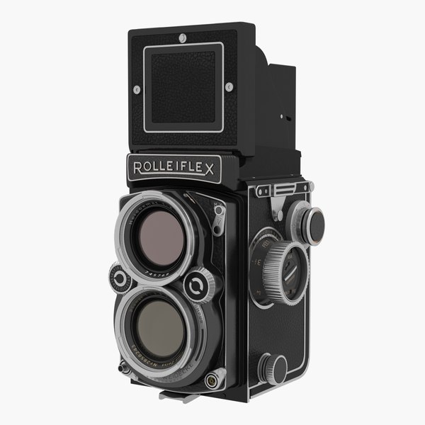 3D rolleiflex tlr film camera model