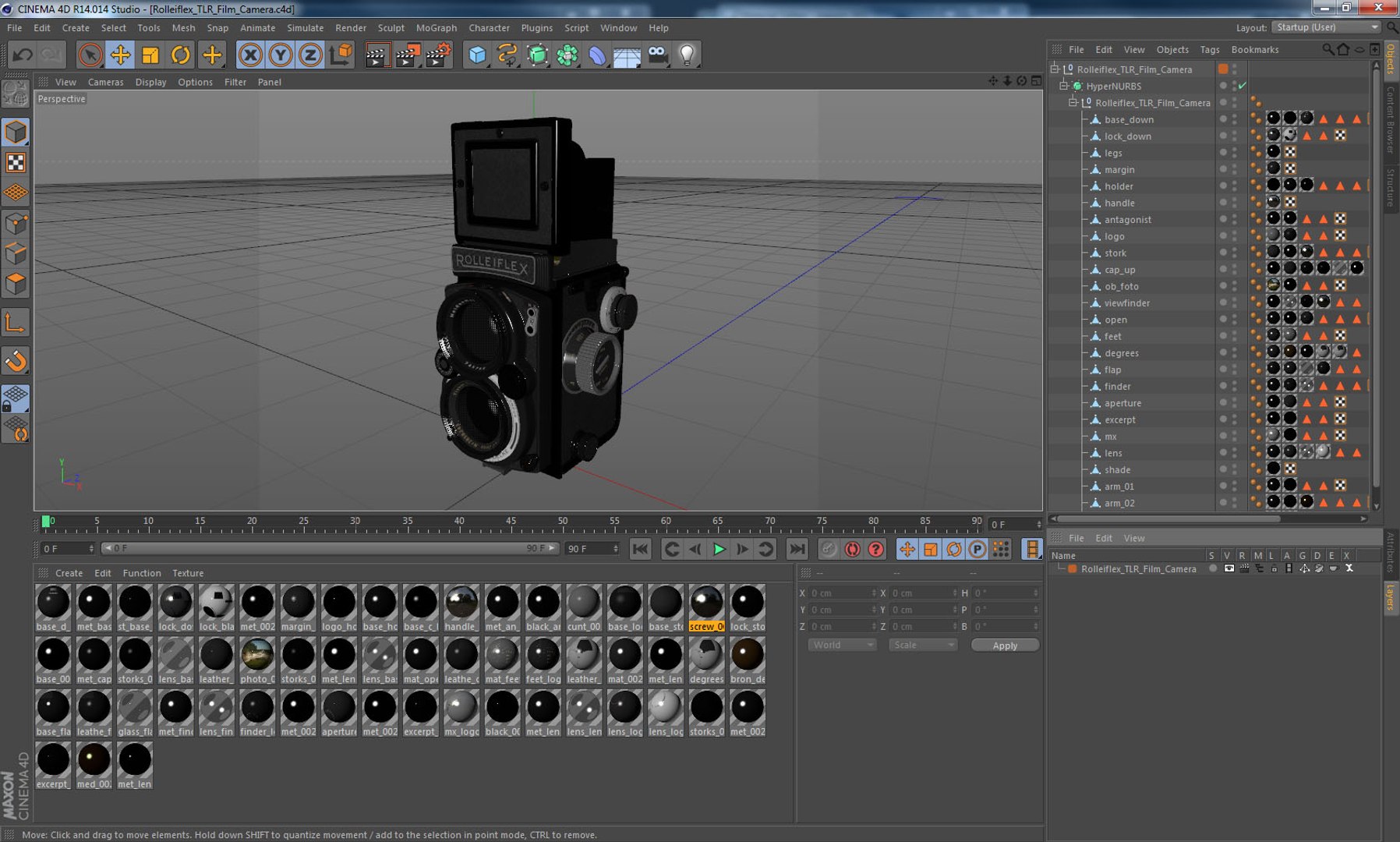 3D Rolleiflex Tlr Film Camera Model - TurboSquid 1303766