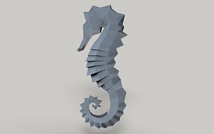 Sea Horse Low Poly