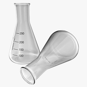 250 ml erlenmeyer flask 3d model