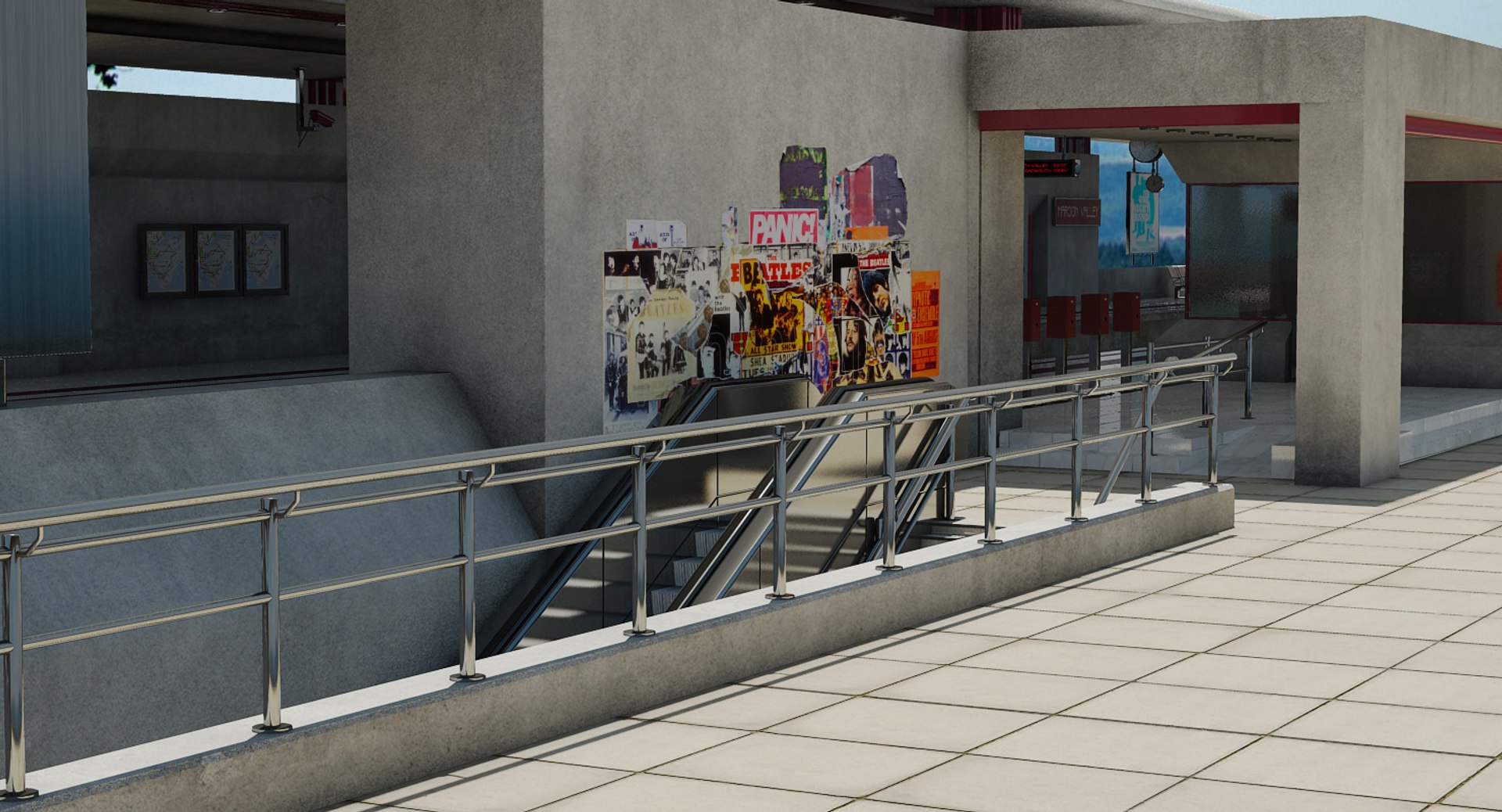 Train Station 3D Model - TurboSquid 1250639