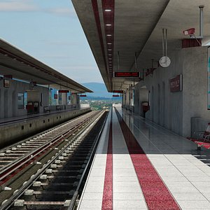 train station 3D model