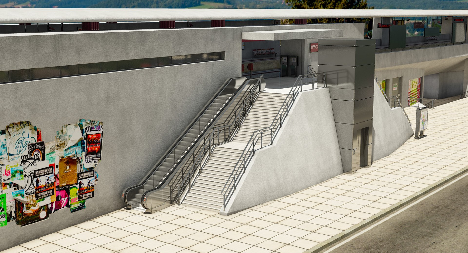 Train Station 3D Model - TurboSquid 1250639