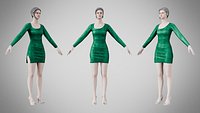 Dress 54 Emerald Velvet Green