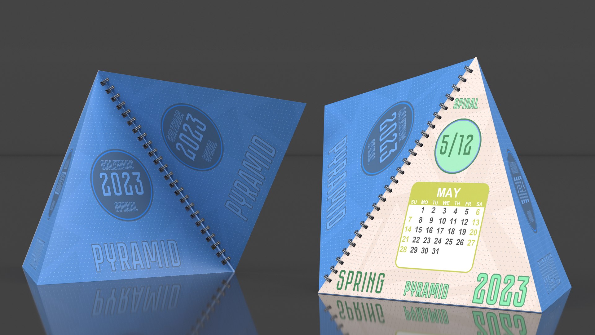Pyramid Desk Calendar Mockup 3D Model - TurboSquid 2055315