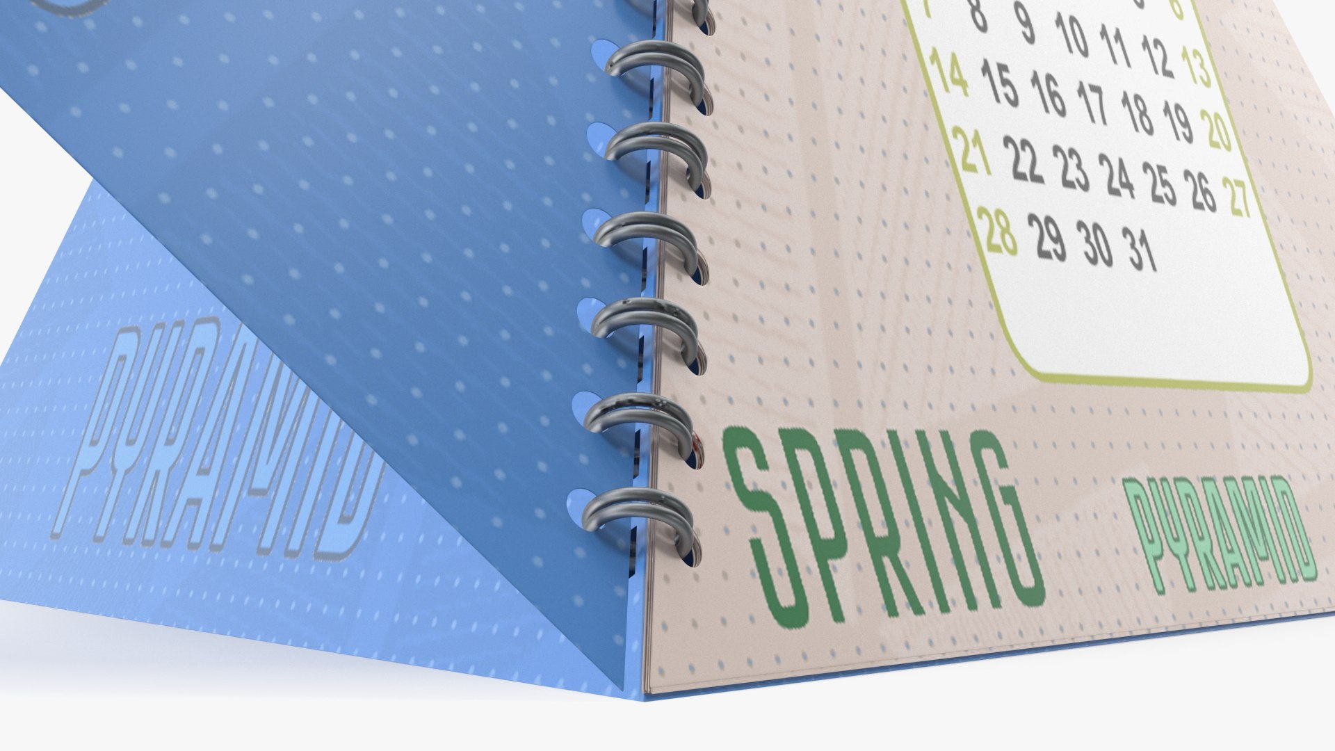 Pyramid Desk Calendar Mockup 3D Model - TurboSquid 2055315