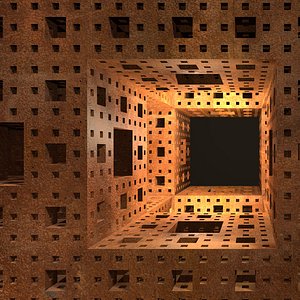 Sculpture 2410 - cube with solid and void model