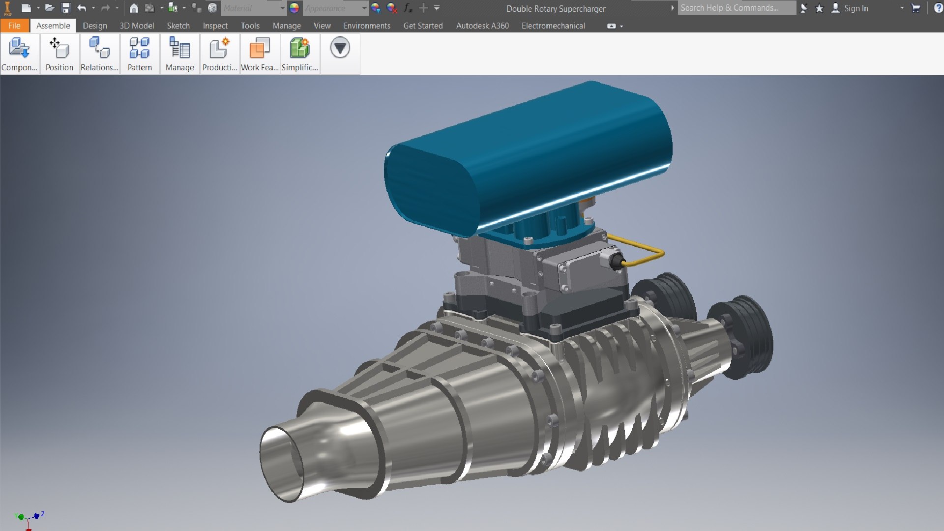 3D Model Double Rotary Supercharger 3d Model - TurboSquid 2210913