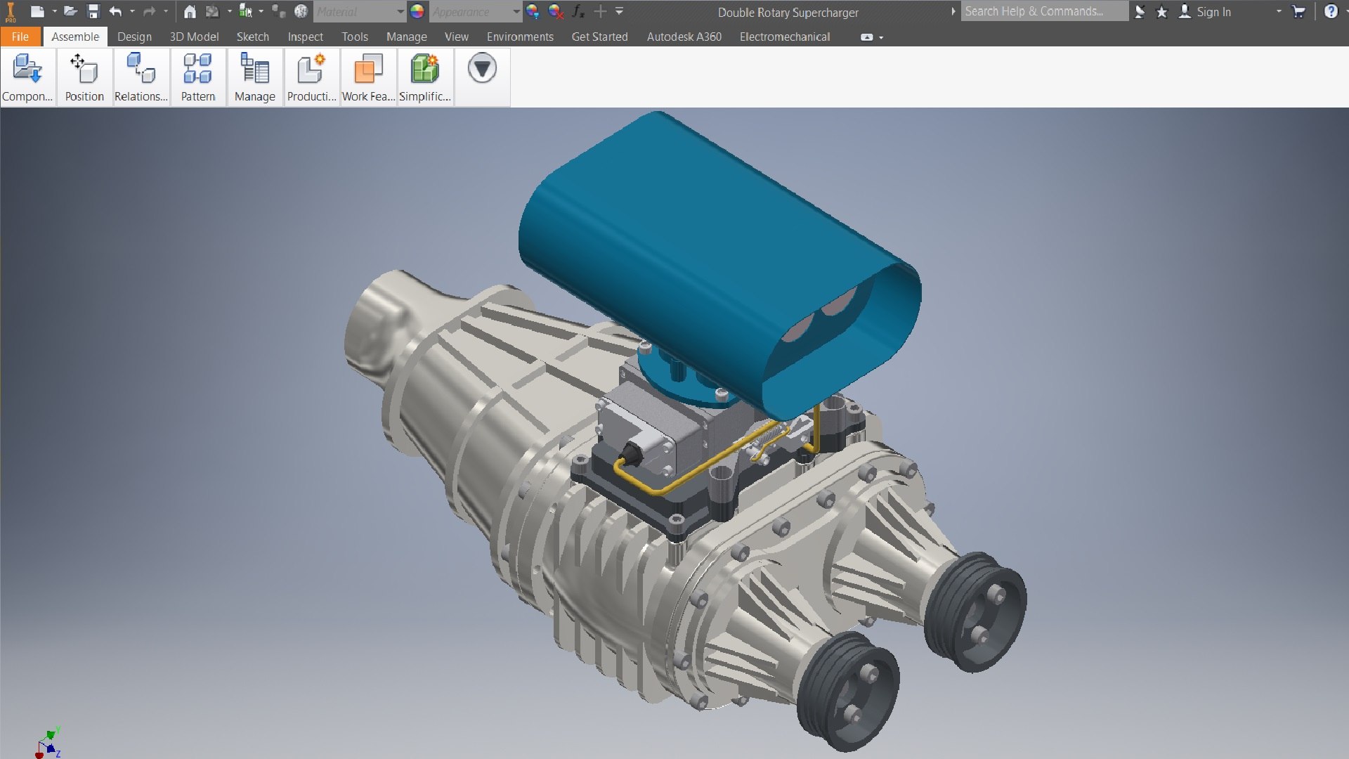 3D Model Double Rotary Supercharger 3d Model - TurboSquid 2210913