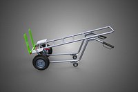 FOUR WHEELED TILTING HAND TRUCK SWIVEL CASTER CART FORK LIFT BAG