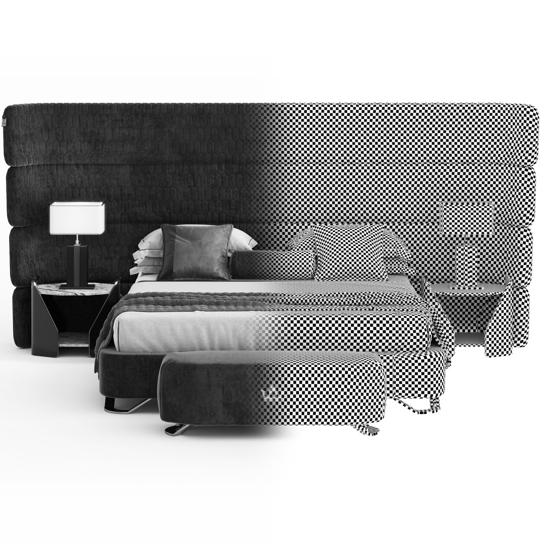 3D Bed Model-003 Model - TurboSquid 1964482
