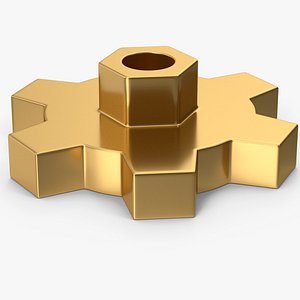 3D Gold Gear