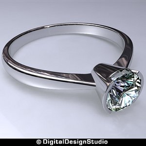 3d model of diamond rings