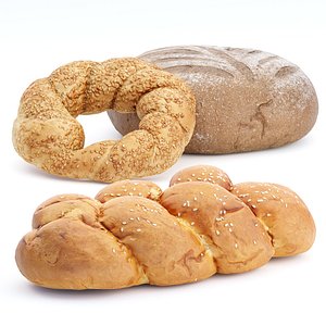 3D Multigrain Bread Vol 404 Low Poly model