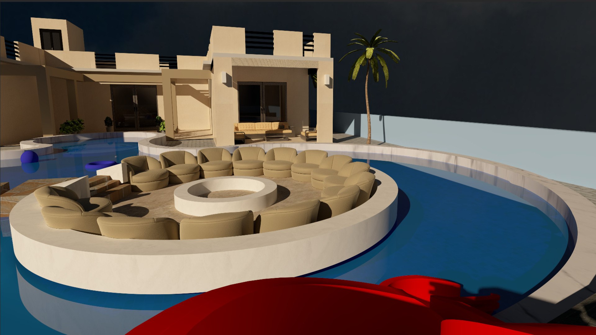 3D House With Swimming Pool Model - TurboSquid 1714912