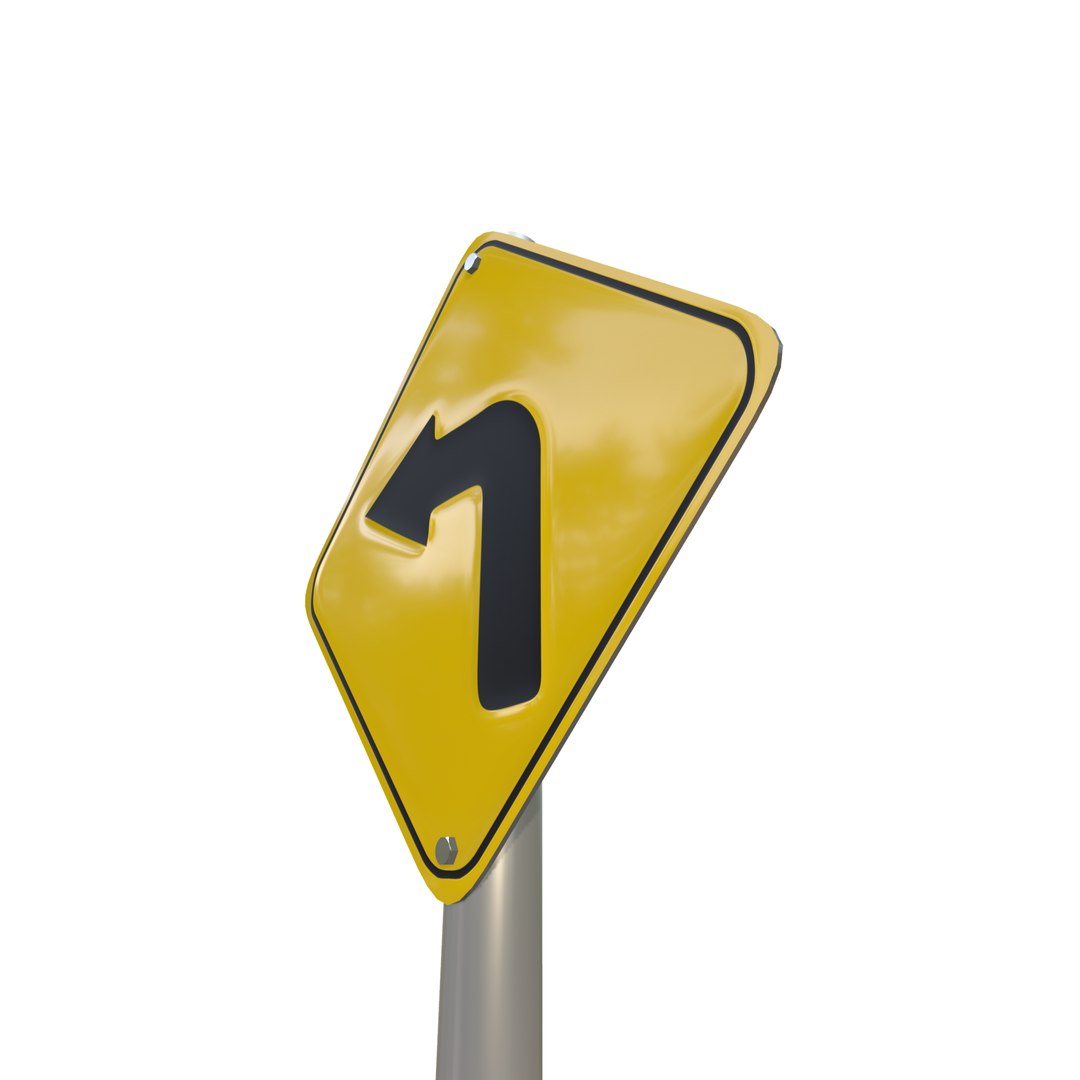 3D Sharp Turn Traffic Sign - TurboSquid 2373094
