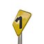 3D Sharp Turn Traffic Sign