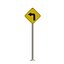 3D Sharp Turn Traffic Sign