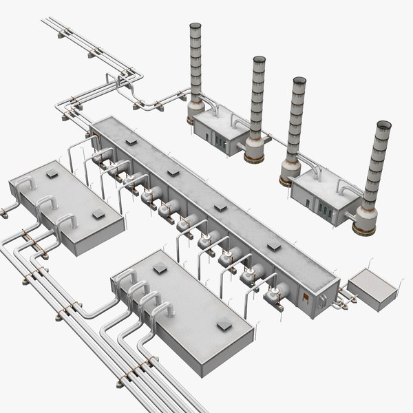 3d model of geothermal power plant