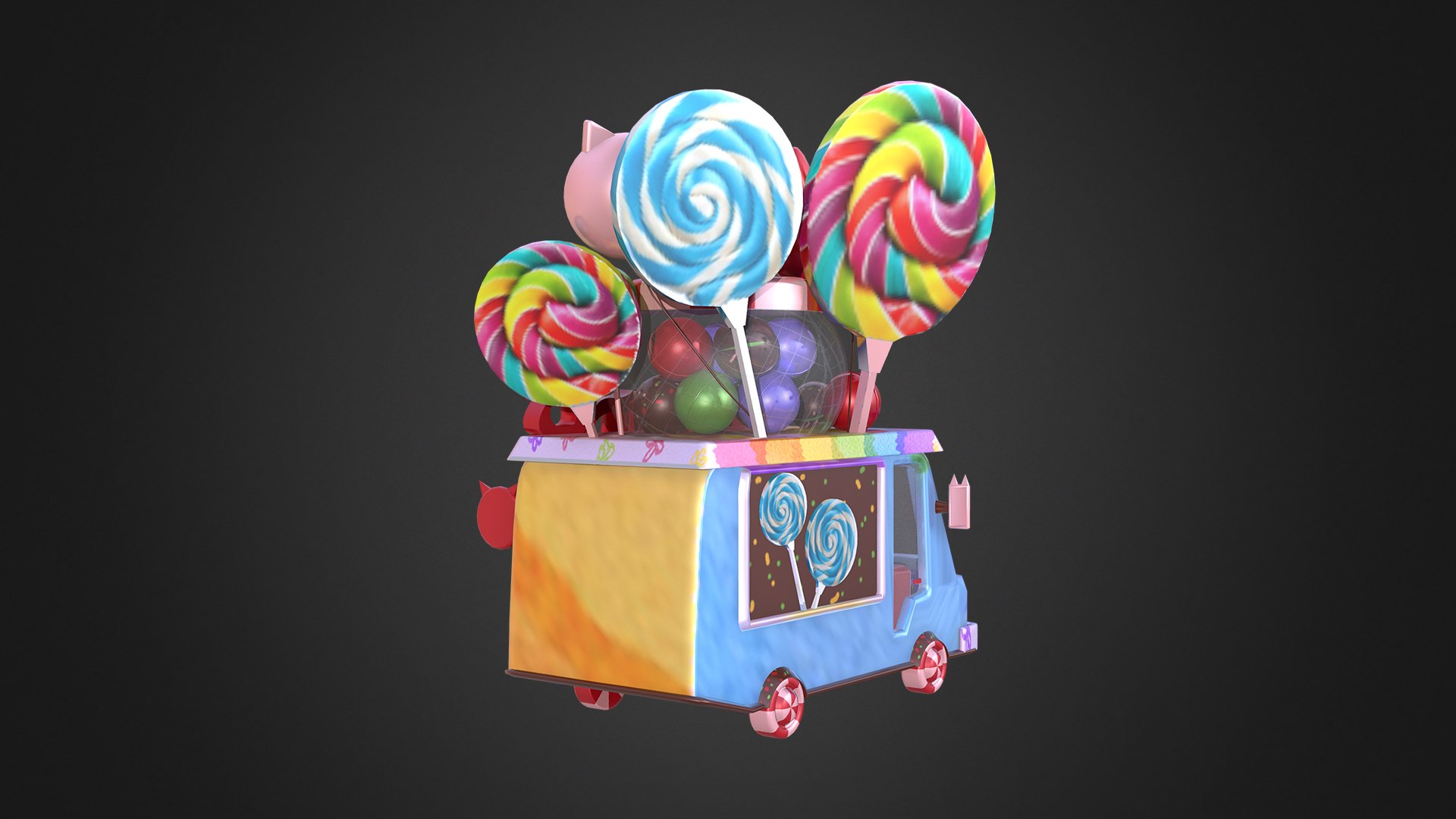 Asset - Cartoons - Food Car - Candy 3D Model - TurboSquid 2153216