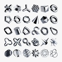 Abstract Chrome Effect Collection