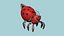 Cute Robot E09 Red Paint - Diseño de personajes de ciencia ficción