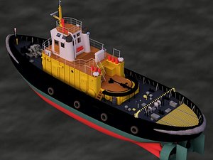 3d model tugboat