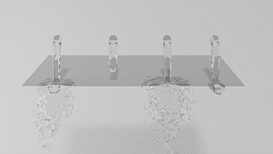 A drop of water fell from  table onto the floor liquid model model