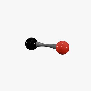Carbon monoxide Molecule 3D model