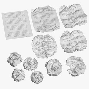 3D crumpled paper