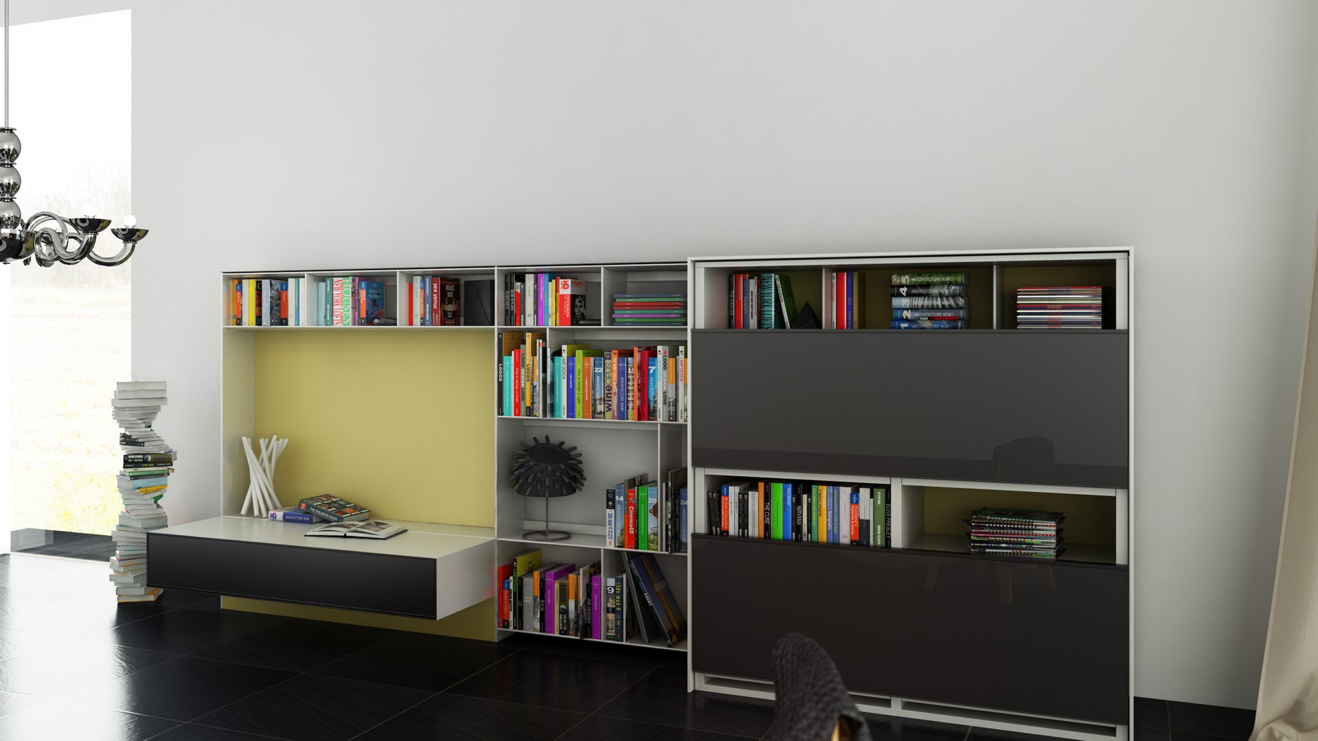 3d B Bookcase 16