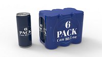Six pack packaging beverage soda cans 10-5oz - 310ml