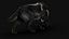 Loup des bois noir Xgen Rigged