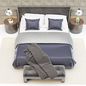 3D classic bedroom bed