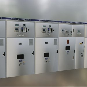 Substation Eletrical Cabinet 3D model
