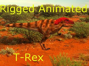 TRex Rigged Animated Dinosaur 3d model