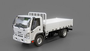 3D model Isuzu NPR Flatbed Truck