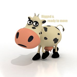Cartoon Cow - RIGGED