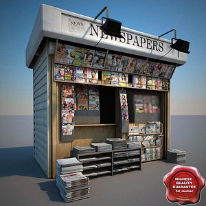 newspapers shop 3d model