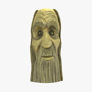 Carved Wooden Face