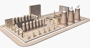 3d nuclear power plant model