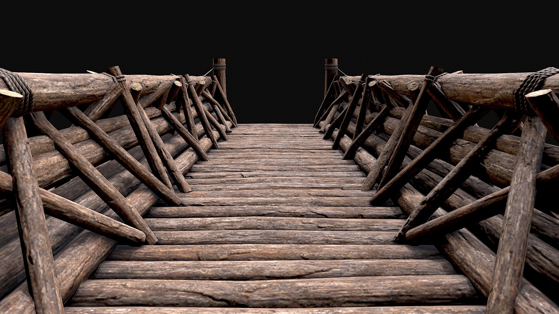 3D Modular Wood Bridge Platform - TurboSquid 2358049